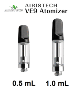 Airistech VE9 Slim Empty Refillable Cartridge Tank For THC & CBD Oils