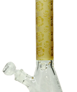 14'' 7mm Deep Engraved Forst Skull Beaker - Yellow