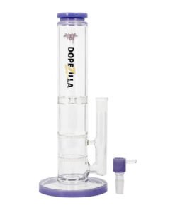 12" Dopezilla Cerberus Water Pipe - Milky Purple