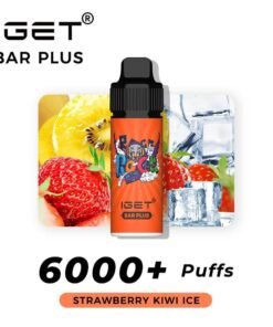 iGET BAR PLUS VAPE 6000 PUFF – STRAWBERRY KIWI ICE