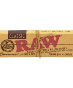 RAW Rolling Papers - Connoisseur 1¼ Size w/ Tips