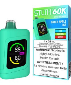 STLTH 60K Disposable Vape Device - Green Apple Ice