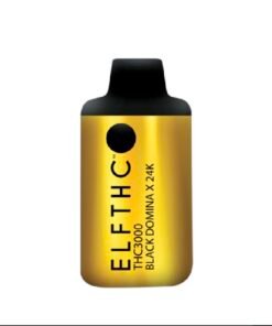 Black Domina X 24K High Potency Blend Delta 8 + THC-P + THC-X 3g Disposable By ELF THC
