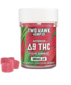 VEGAN DELTA 9 THC GUMMIES – WATERMELON – TWO HAWK EXTRACTS