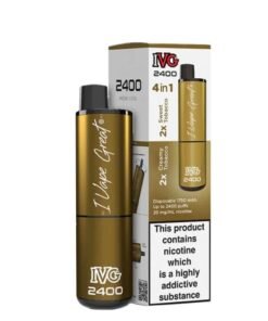 IVG 2400 Tobacco Edition 4 In 1 20mg Disposable Vape