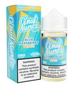 Iced Peach Blue Raspberry 100ml Synthetic Nic Vape Juice – Cloud Nurdz
