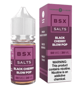 Glas BSX Black Cherry Blow Pop Nic Salt Vape Juice 30ml
